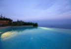 pool sunset